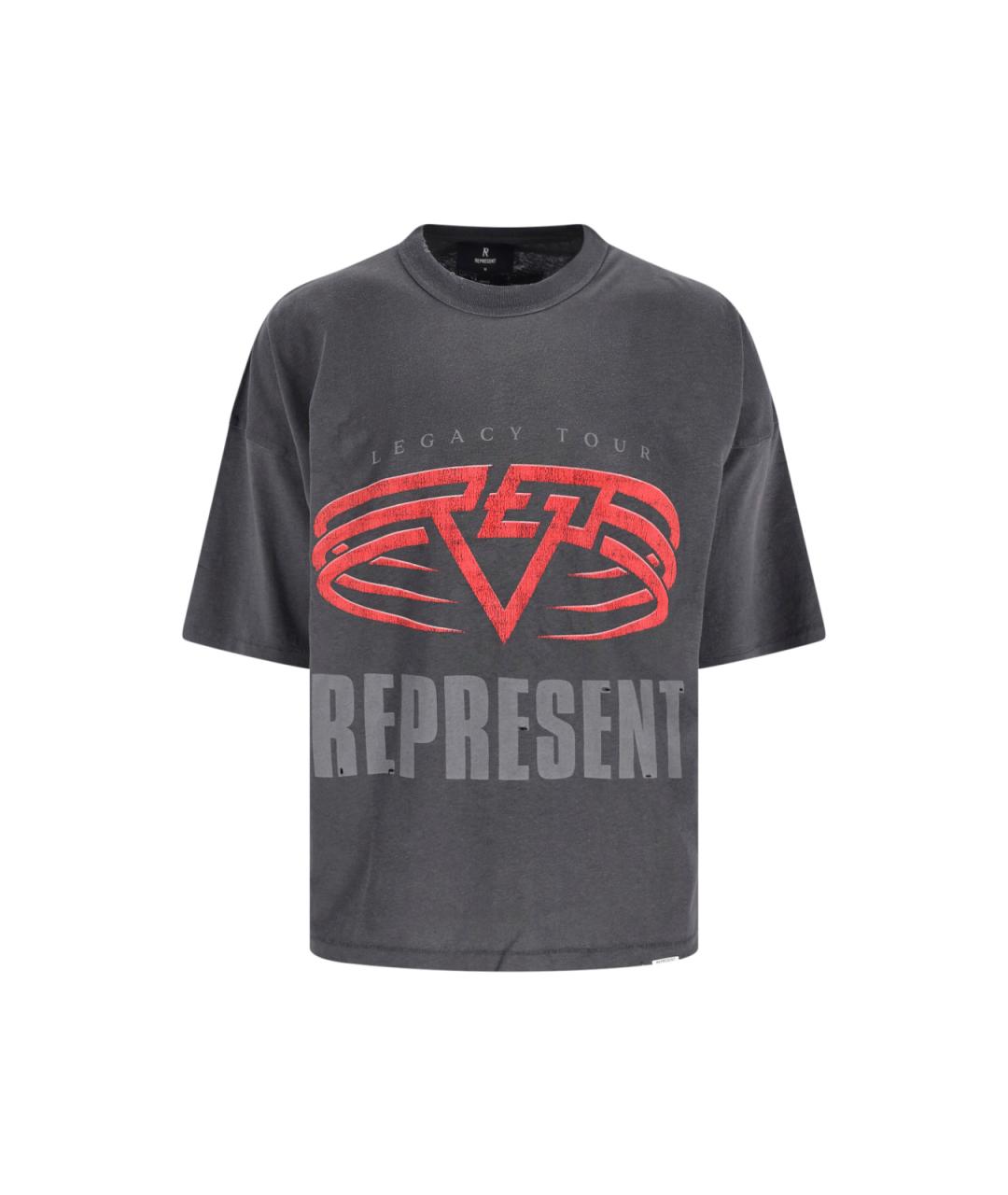 REPRESENT Серая хлопковая футболка, фото 1