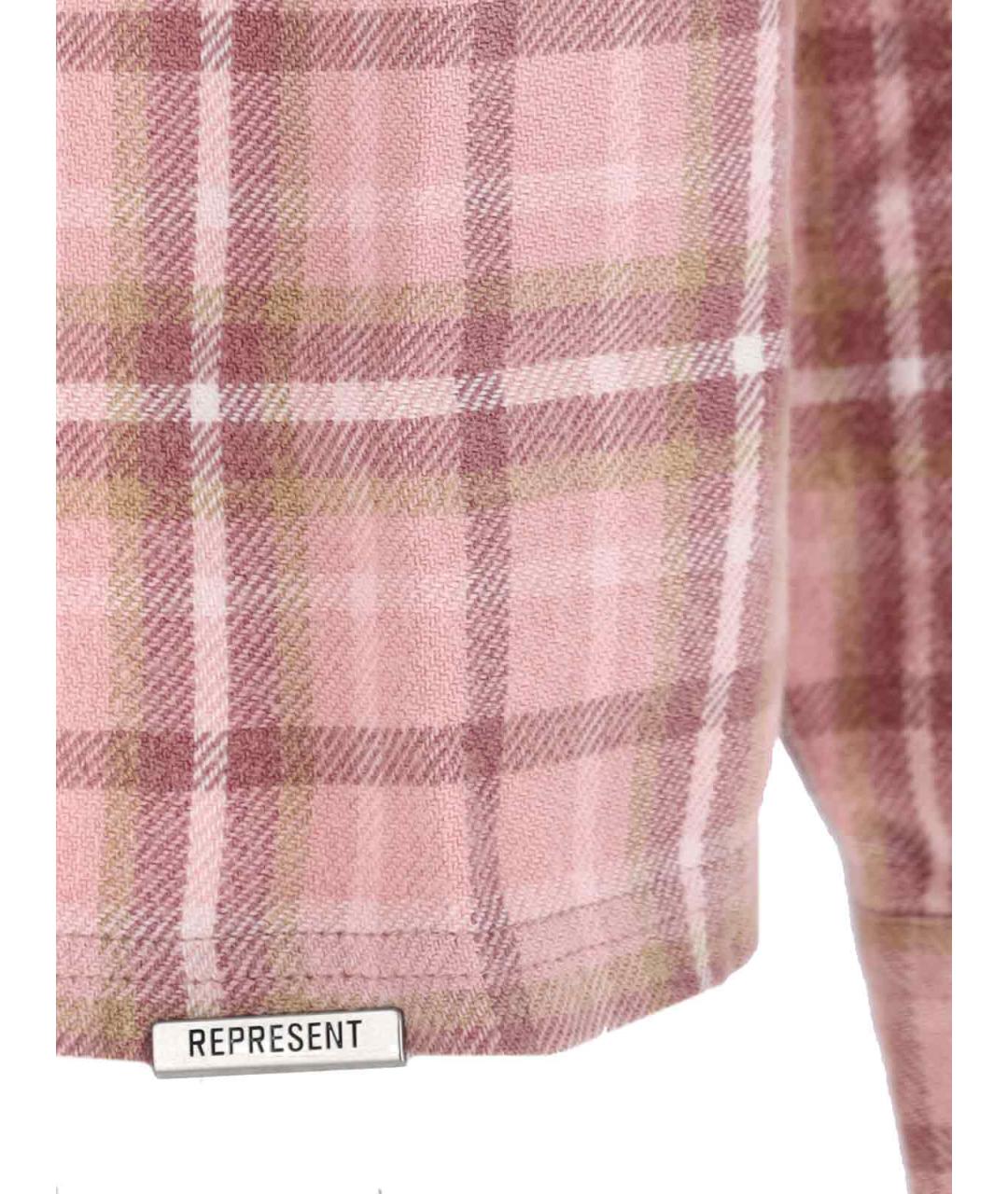 REPRESENT Розовая хлопковая кэжуал рубашка, фото 3