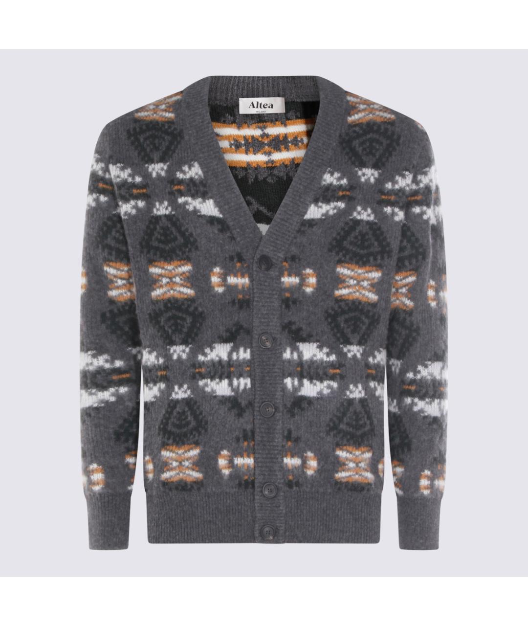 ALTEA Серый шерстяной кардиган, фото 4