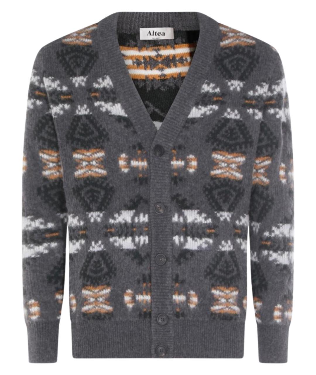 ALTEA Серый шерстяной кардиган, фото 1