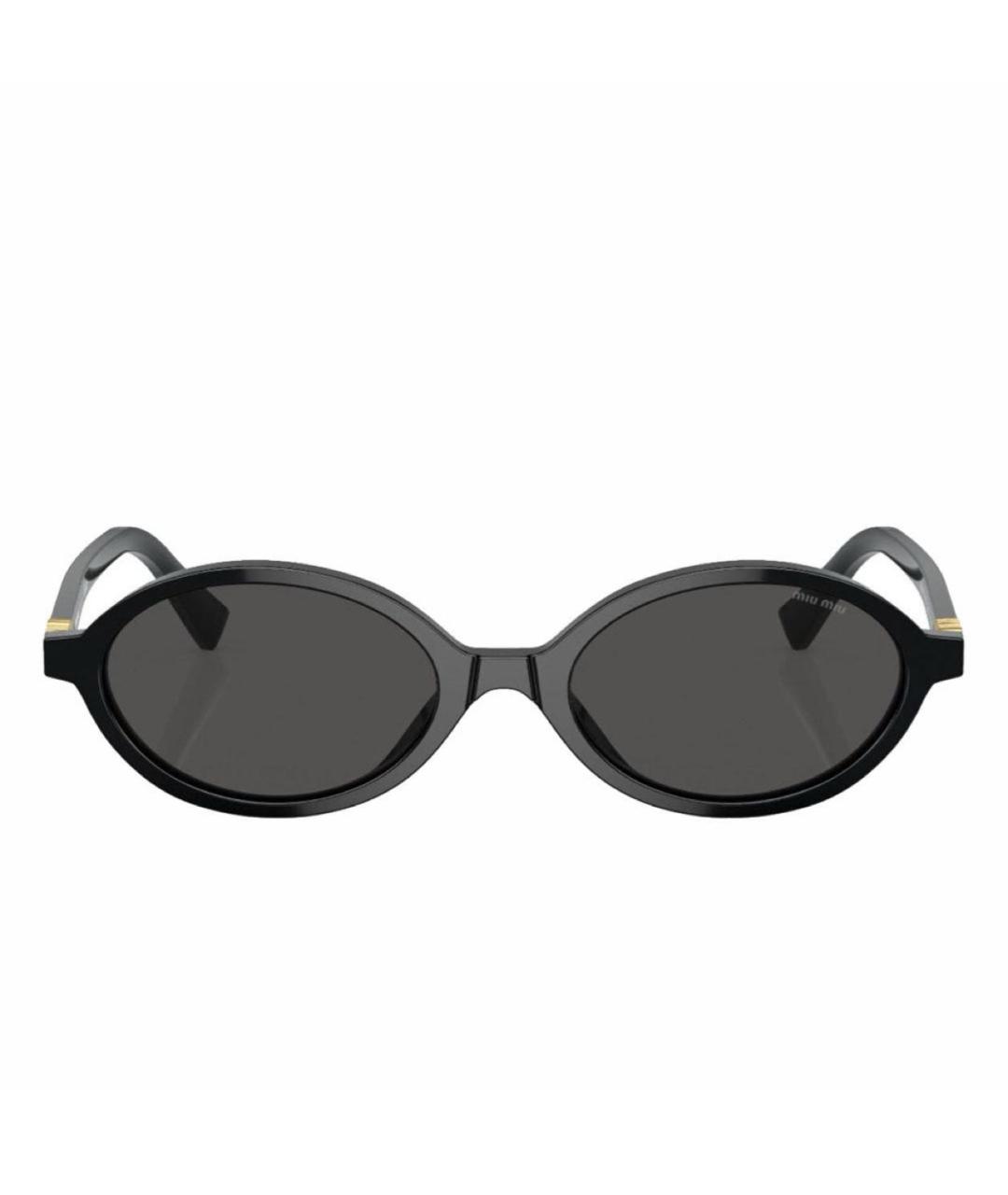 MIU MIU Черные пластиковые солнцезащитные очки, фото 1