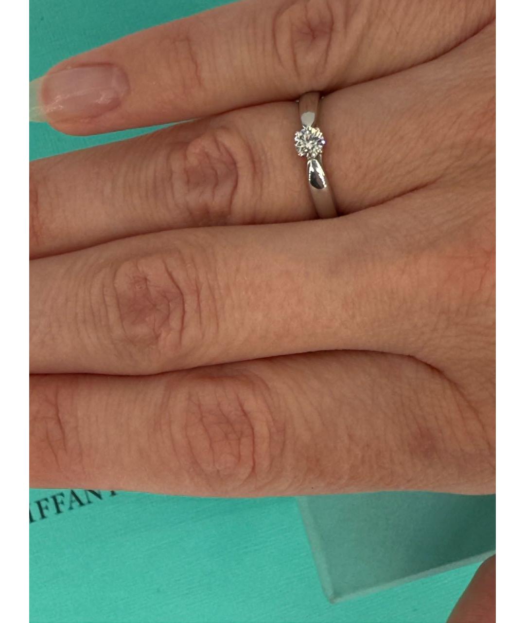 TIFFANY&CO Серебряное платиновое кольцо, фото 5