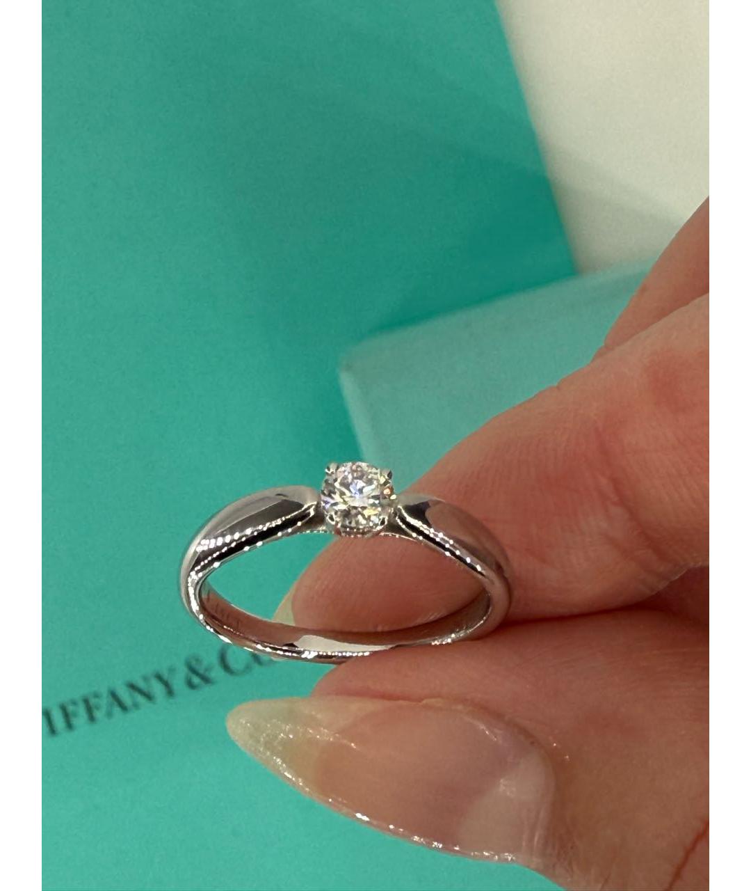 TIFFANY&CO Серебряное платиновое кольцо, фото 4
