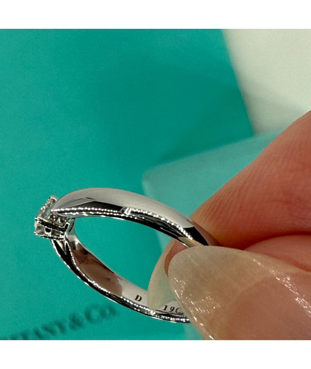 TIFFANY&CO Серебряное платиновое кольцо, фото 3