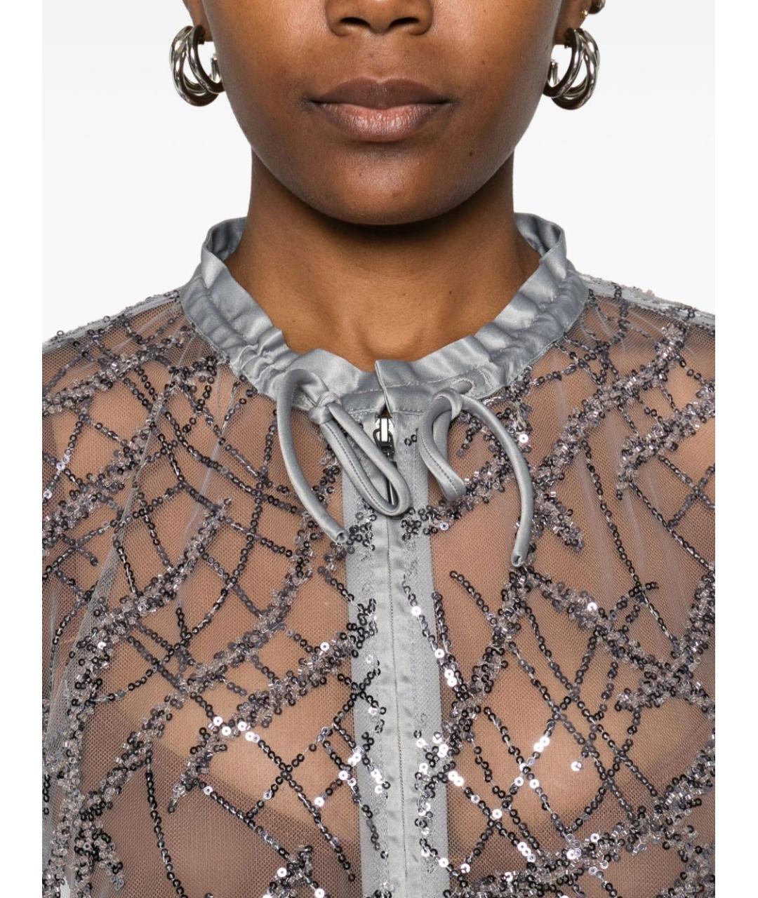 EMPORIO ARMANI Серебряная куртка, фото 4