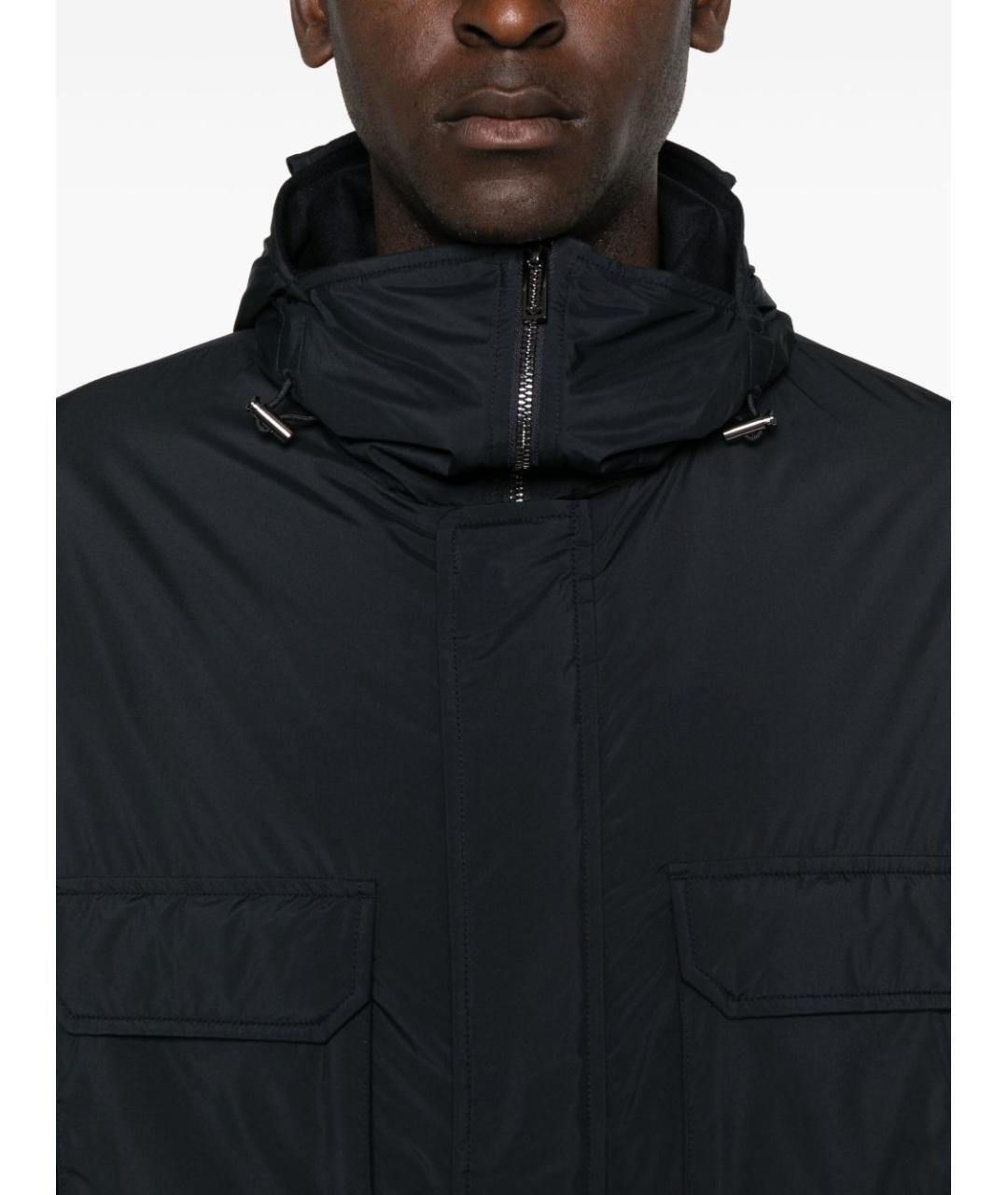 EMPORIO ARMANI Синяя полиэстеровая куртка, фото 2