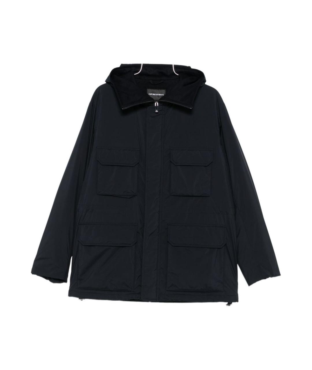 EMPORIO ARMANI Синяя полиэстеровая куртка, фото 1