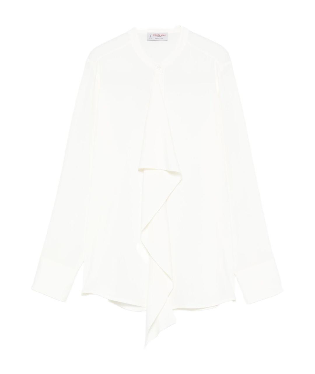 ALBERTO BIANI Белая шелковая рубашка, фото 1