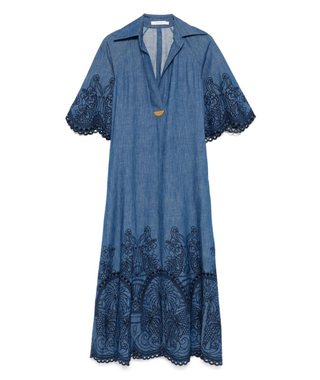 ZIMMERMANN Синее хлопковое повседневное платье, фото 1