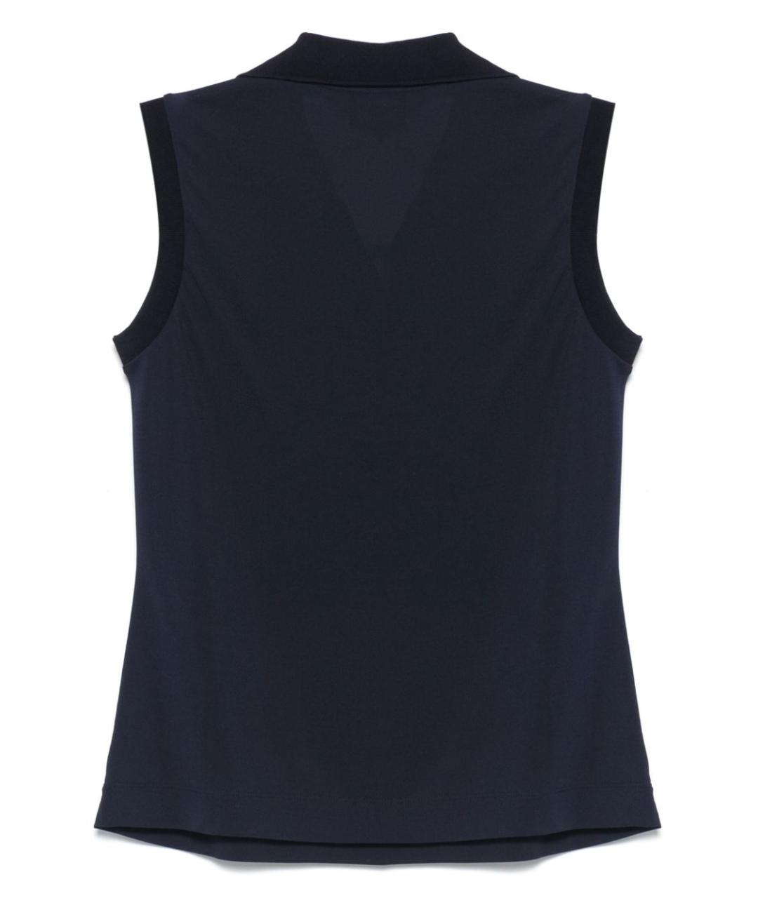 EMPORIO ARMANI Синяя полиэстеровая майка, фото 2