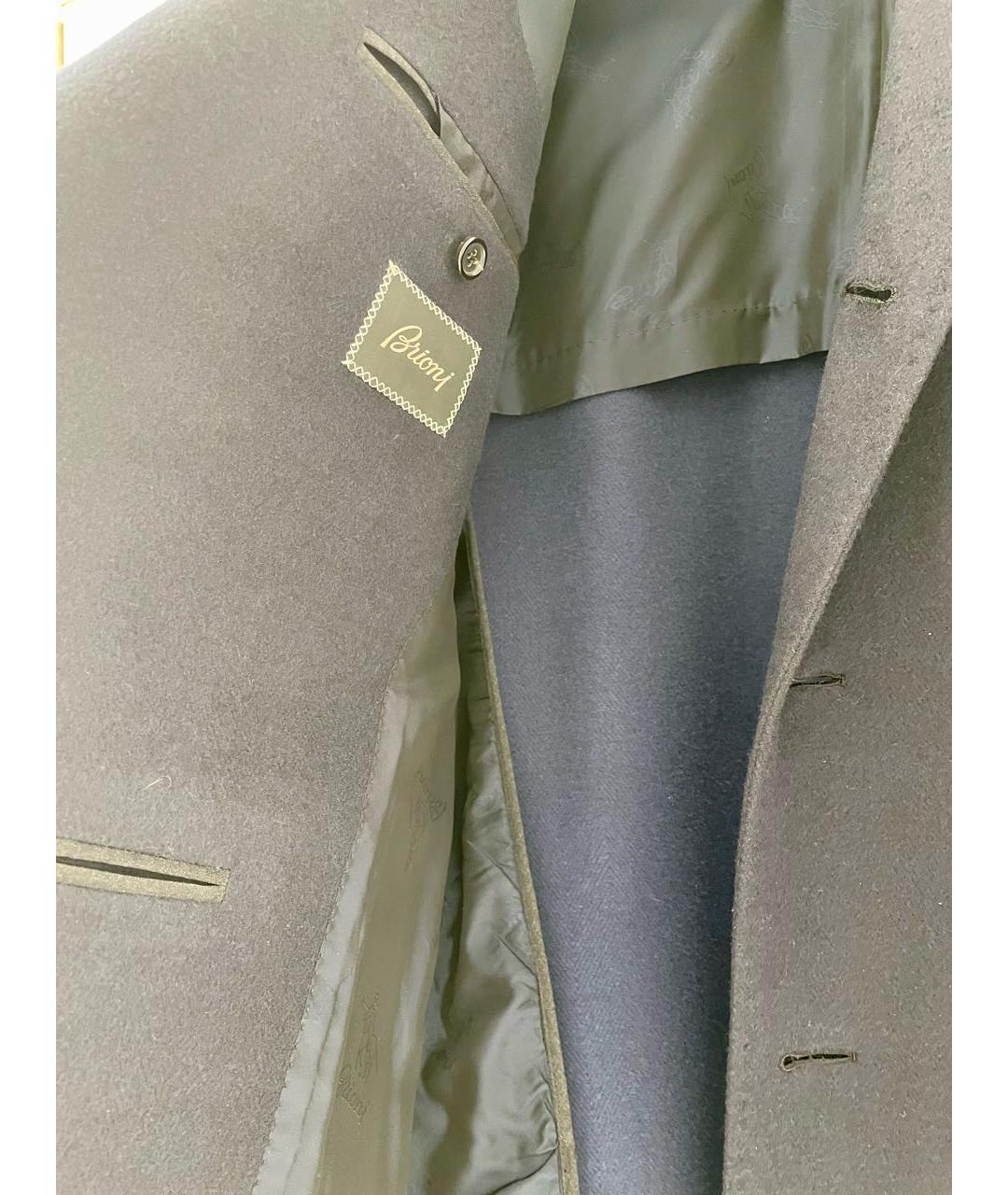 BRIONI Темно-синее шерстяное пальто, фото 4