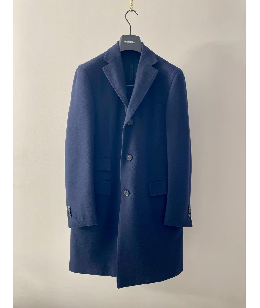 BRIONI Темно-синее шерстяное пальто, фото 3
