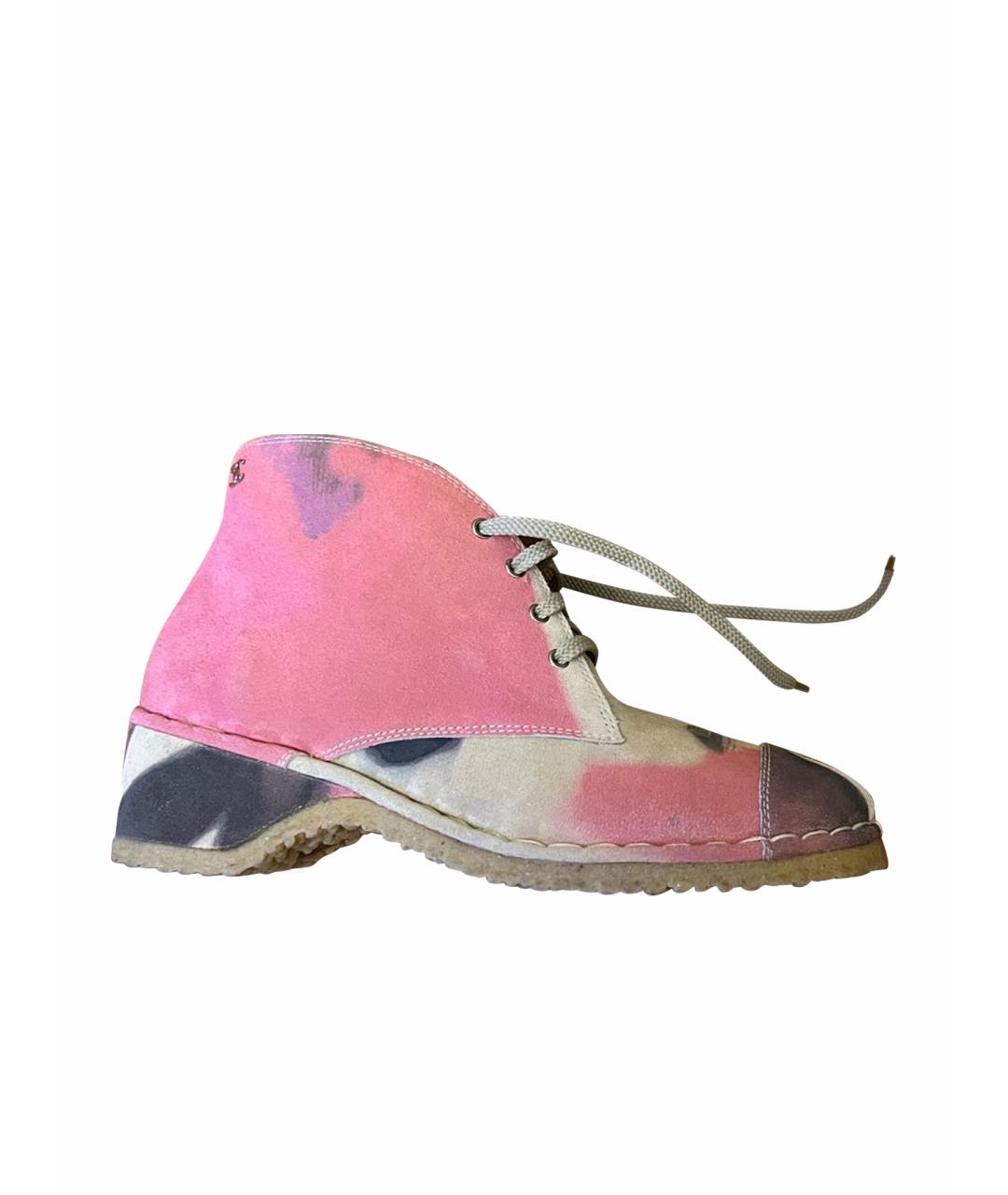 CHANEL Мульти замшевые ботинки, фото 1