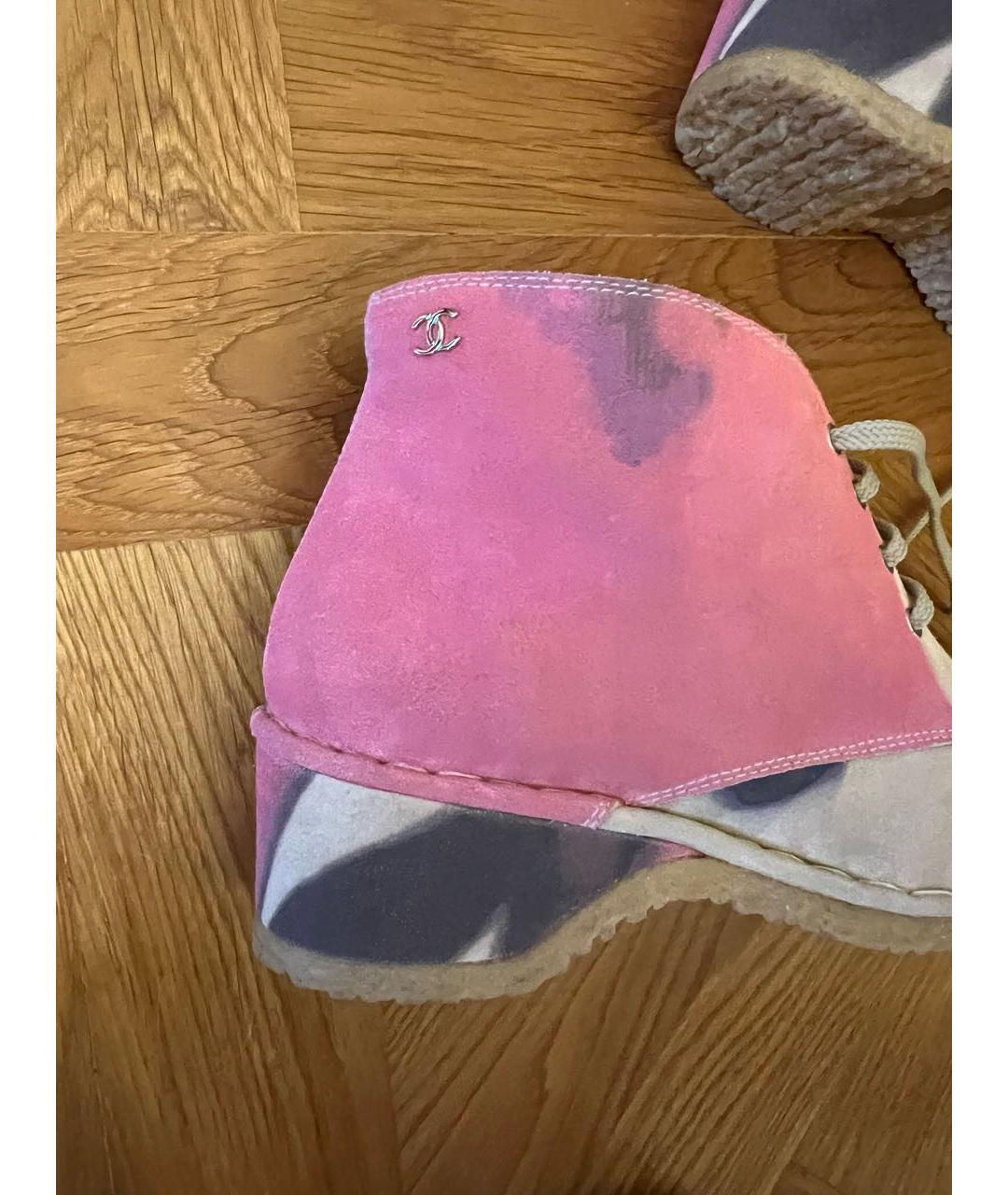 CHANEL Мульти замшевые ботинки, фото 4