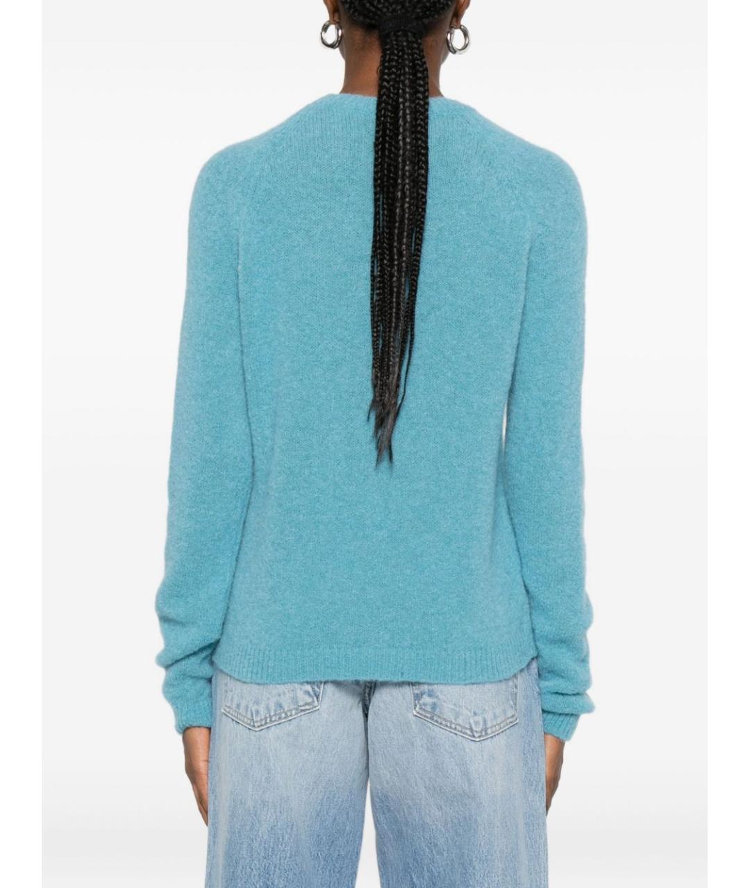 BASE Бирюзовый шерстяной джемпер / свитер, фото 4