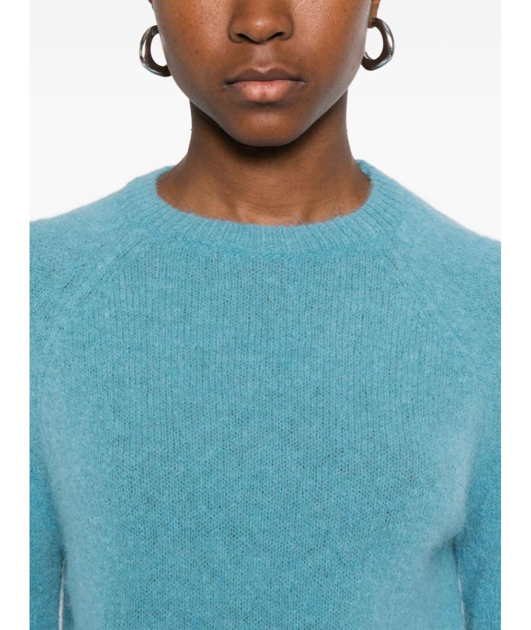 BASE Бирюзовый шерстяной джемпер / свитер, фото 5
