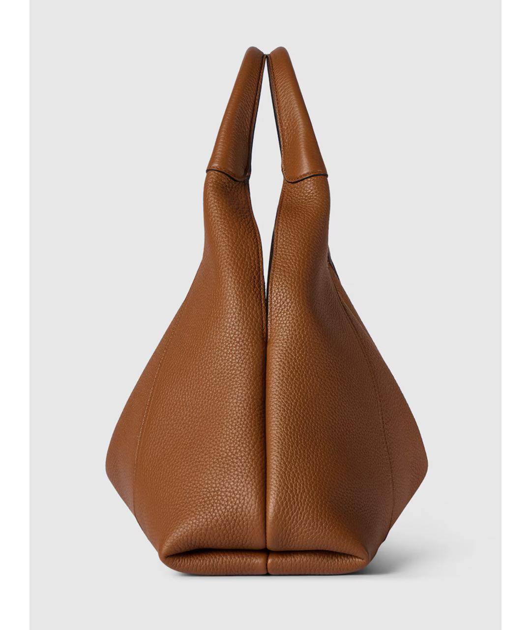 GUCCI Коричневая кожаная сумка тоут, фото 7