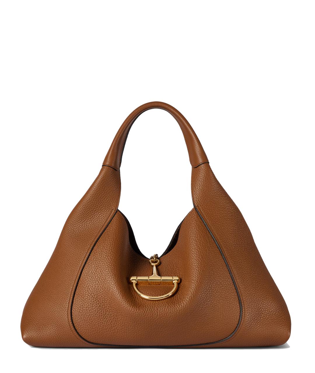 GUCCI Коричневая кожаная сумка тоут, фото 1