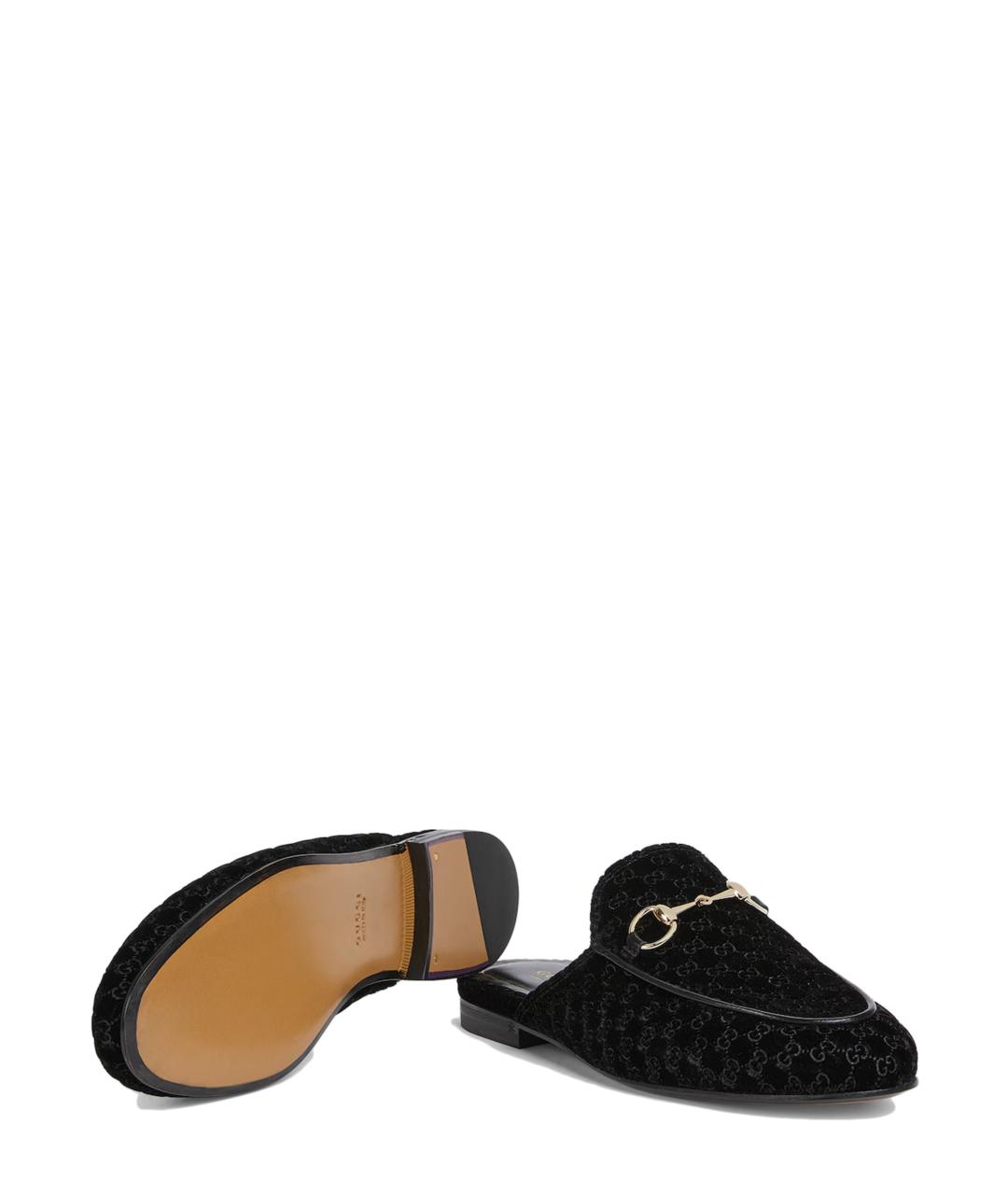 GUCCI Черные кожаные мюли, фото 2