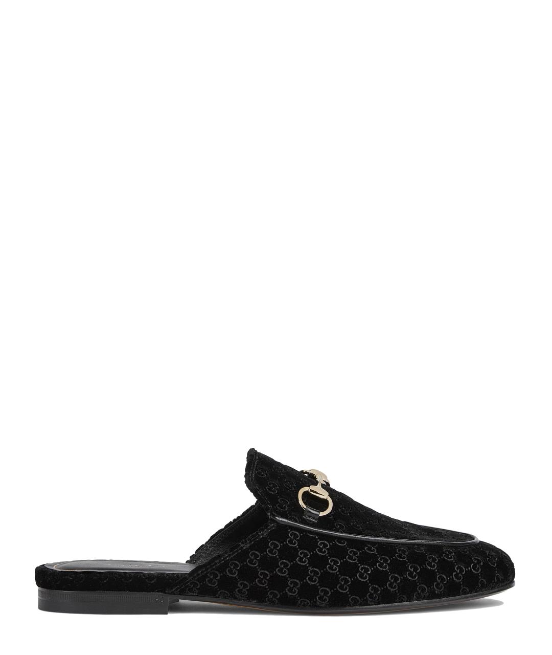 GUCCI Черные кожаные мюли, фото 1