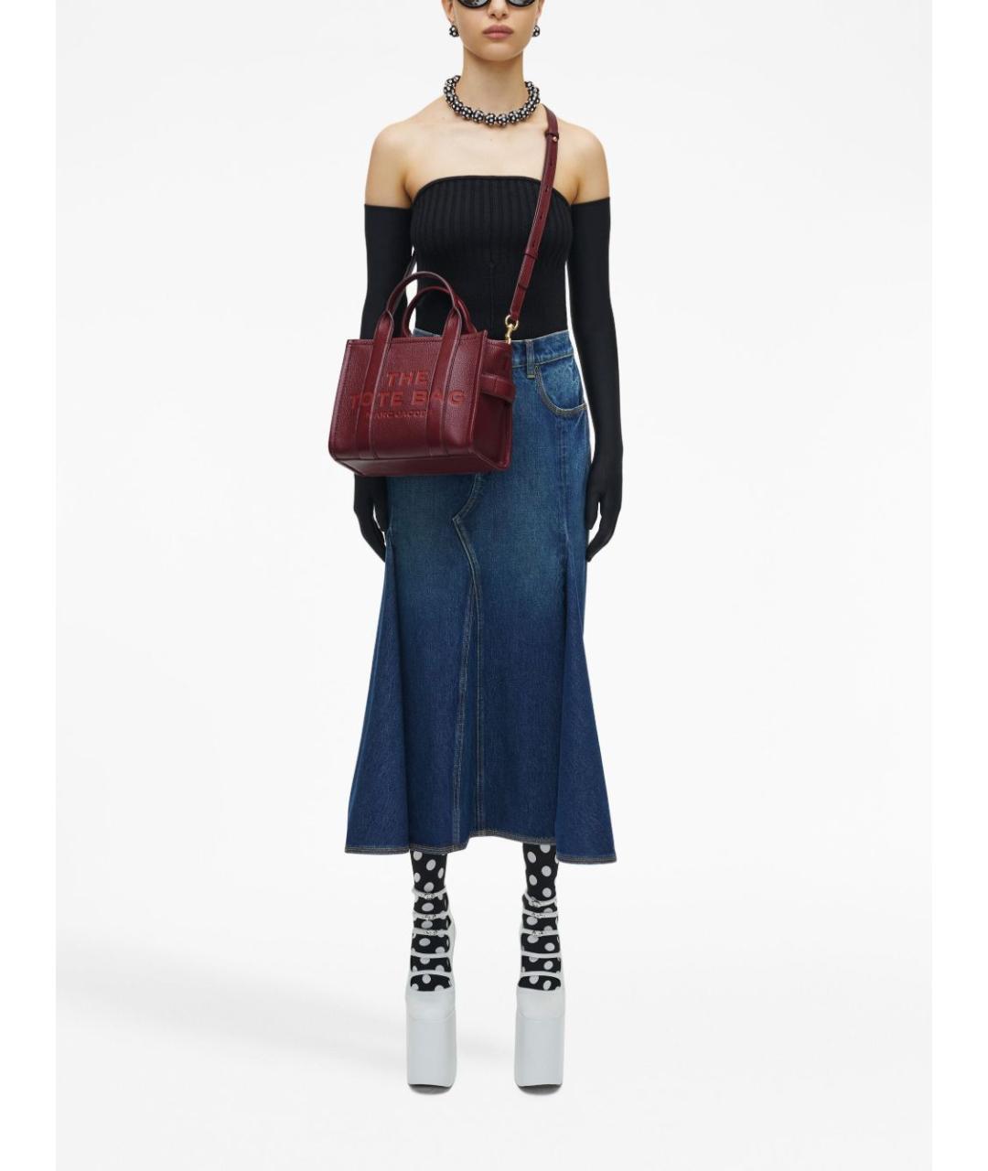 MARC JACOBS Красная кожаная сумка тоут, фото 3