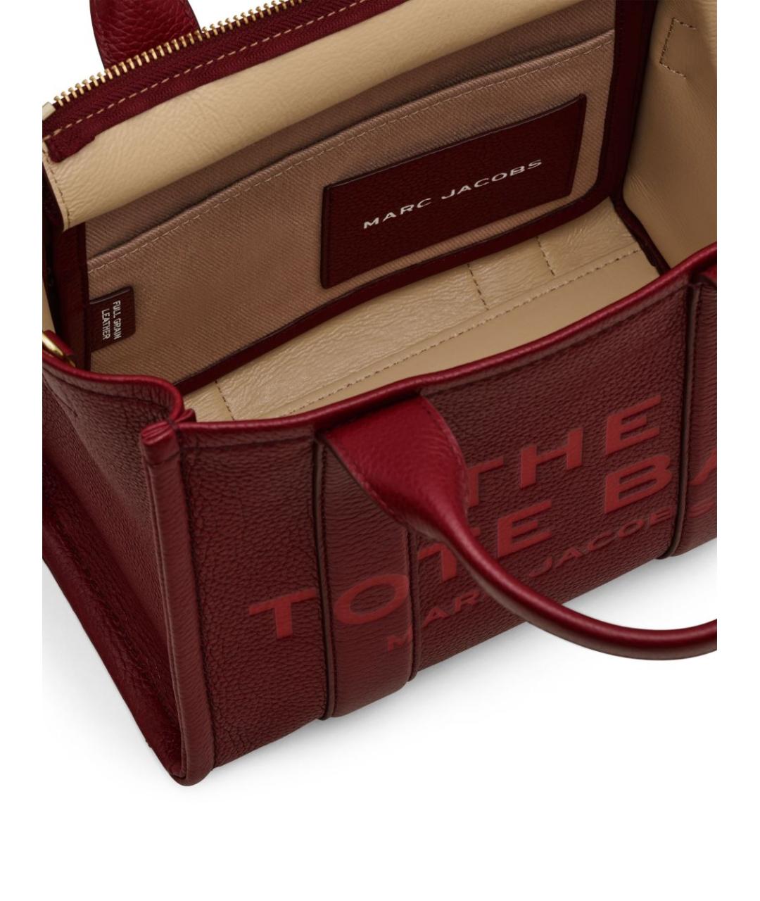 MARC JACOBS Красная кожаная сумка тоут, фото 6