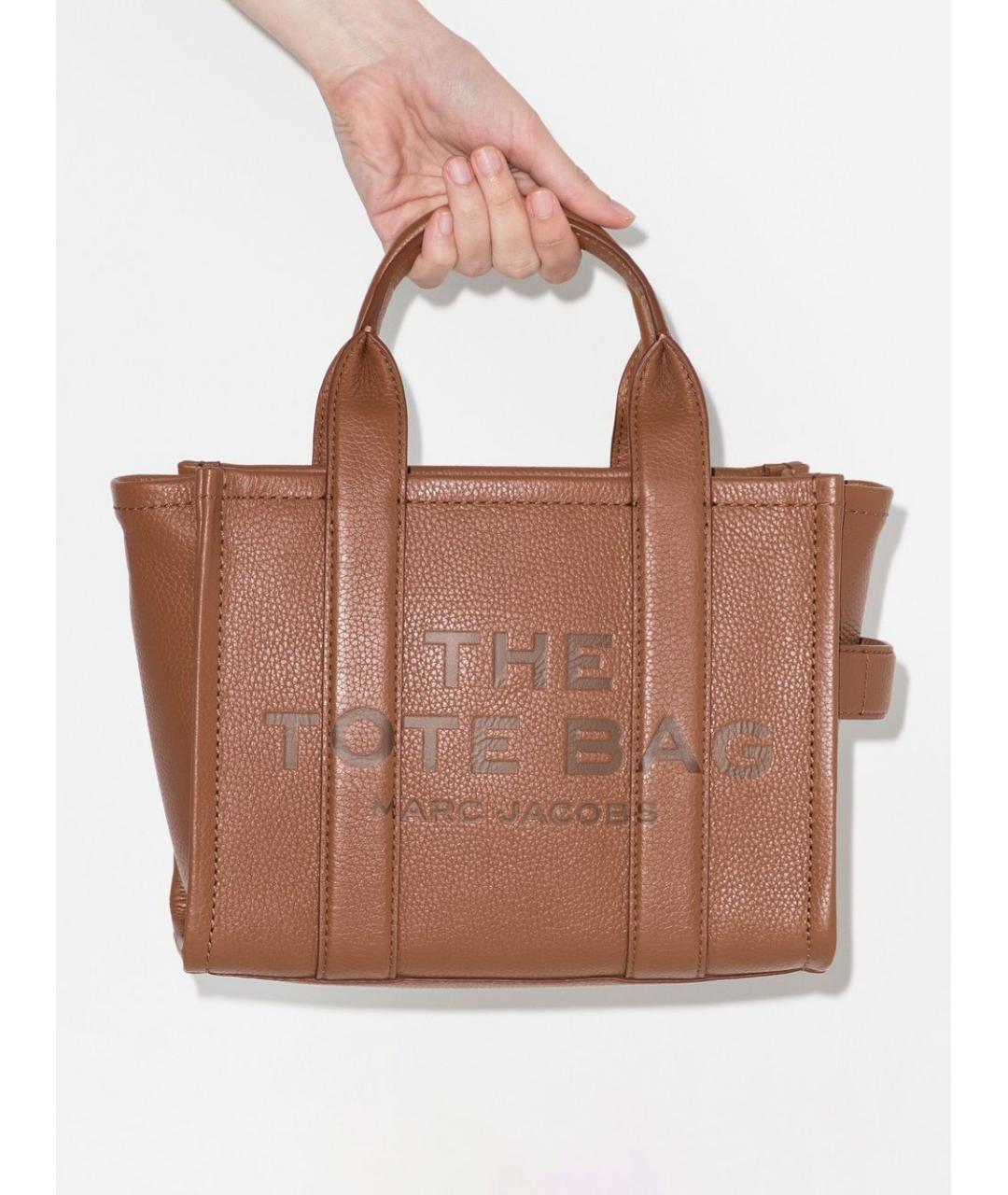 MARC JACOBS Коричневая кожаная сумка тоут, фото 4
