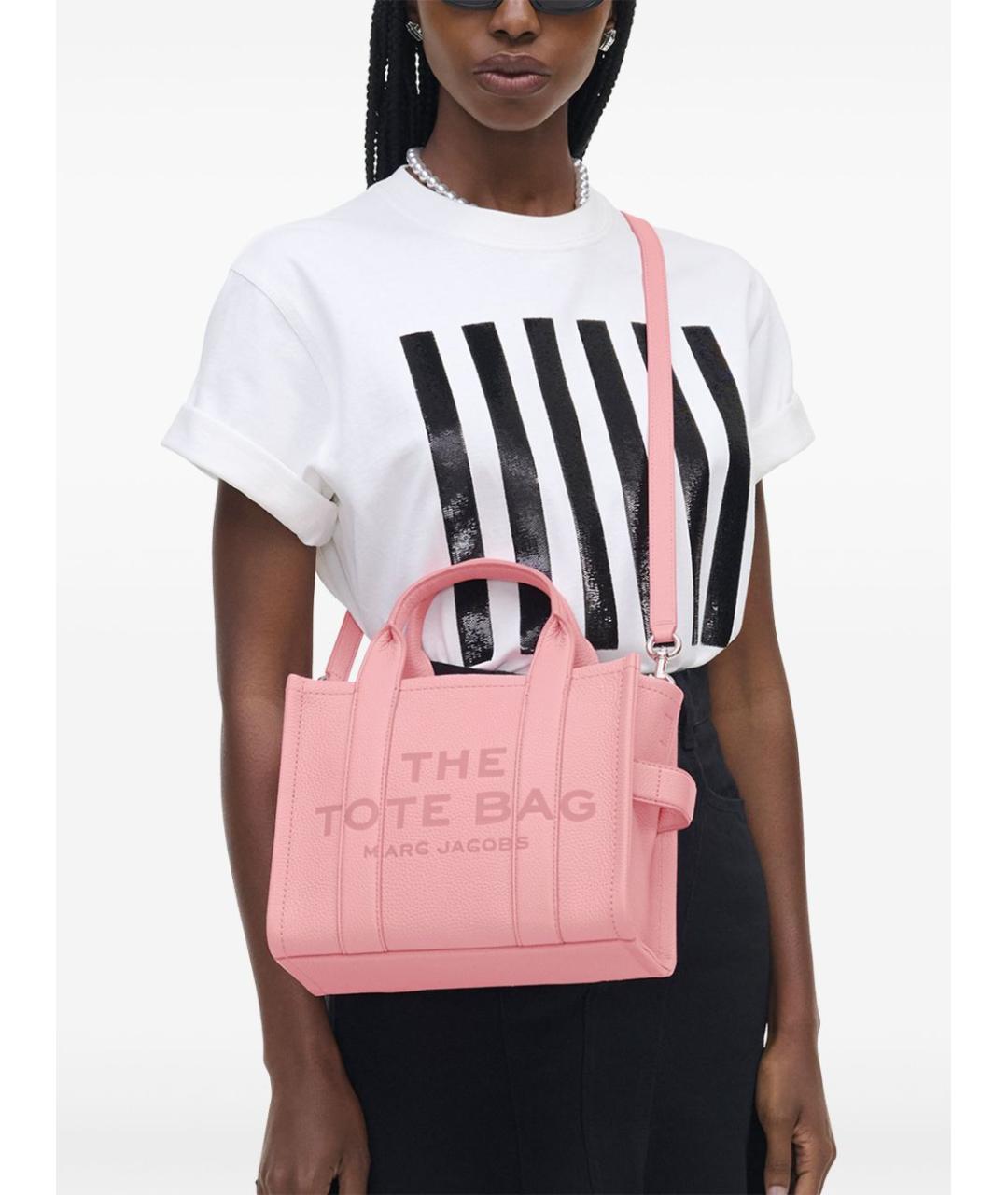 MARC JACOBS Розовая кожаная сумка тоут, фото 2