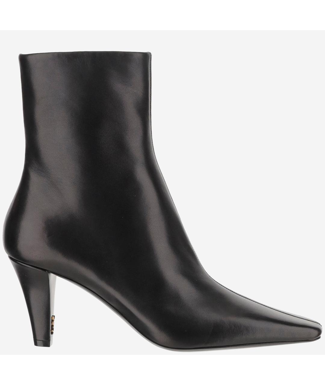 SAINT LAURENT Черные кожаные ботильоны, фото 5