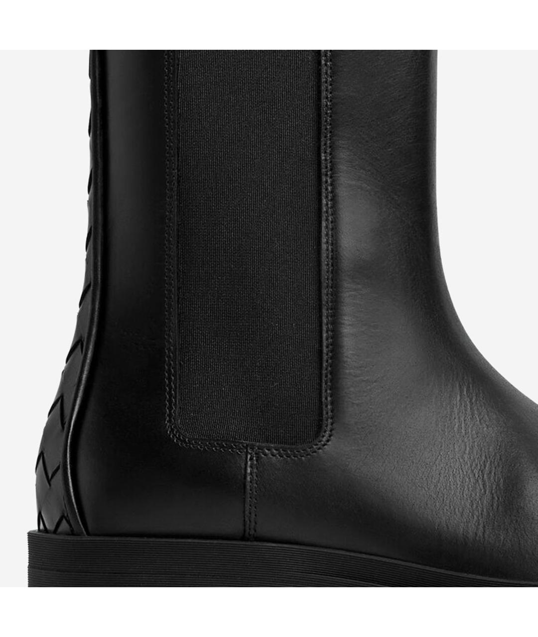 BOTTEGA VENETA Черные кожаные ботинки, фото 5