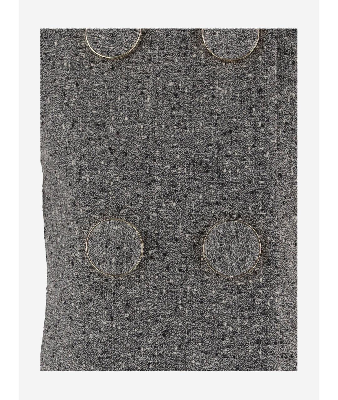 GUCCI Серое шерстяное повседневное платье, фото 3