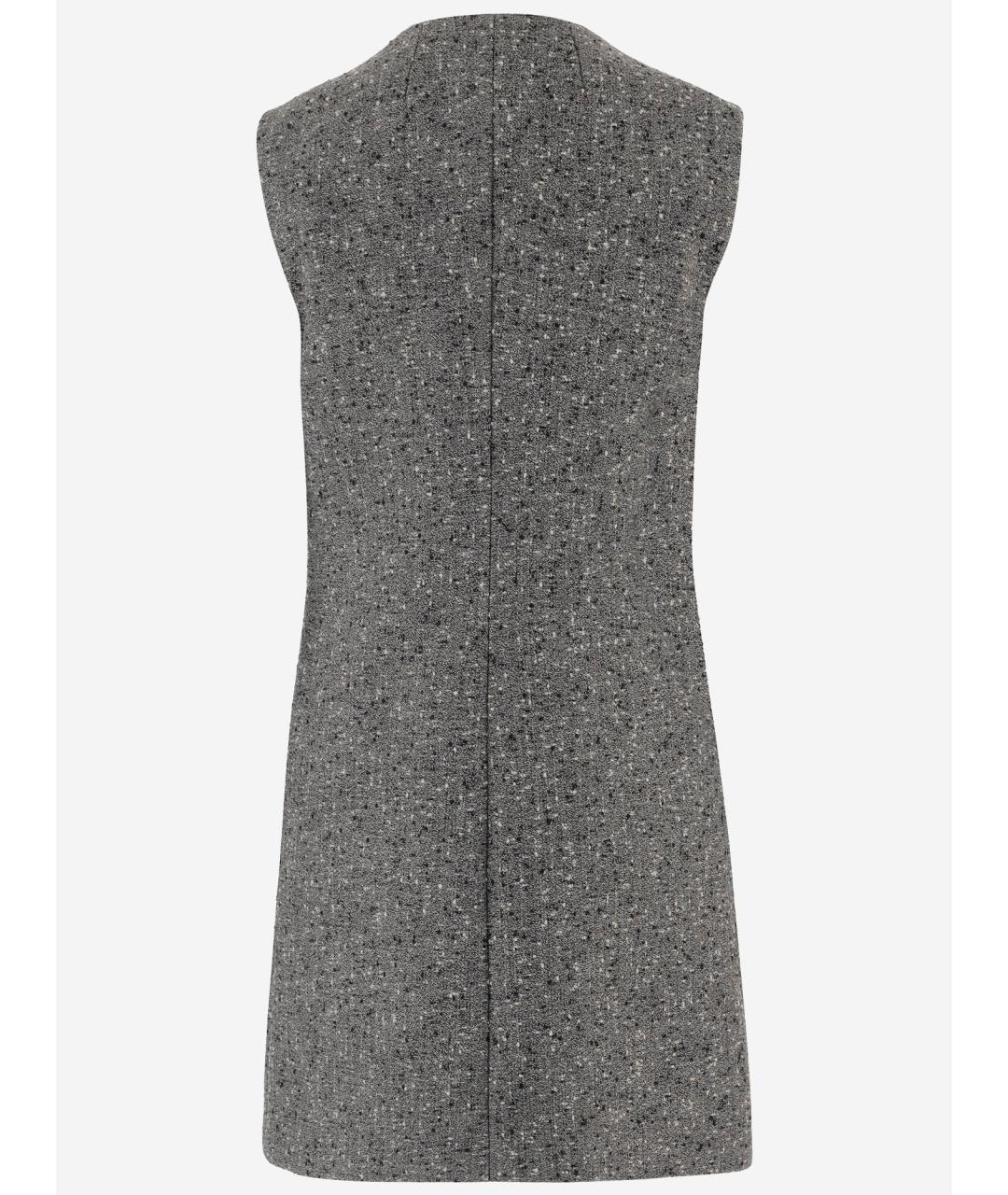 GUCCI Серое шерстяное повседневное платье, фото 2