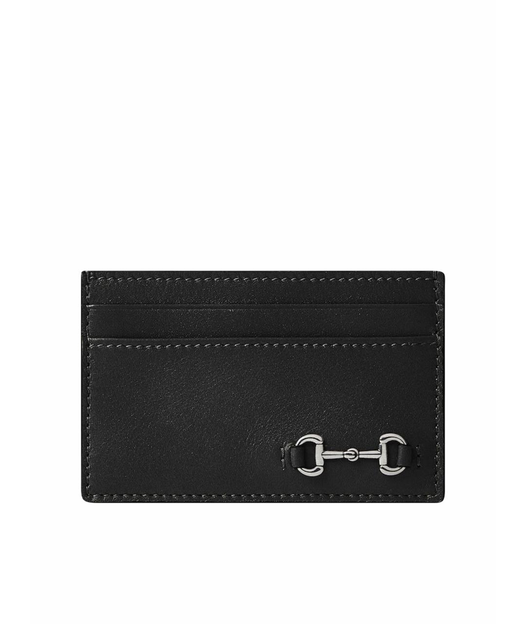 GUCCI Черный кожаный кардхолдер, фото 1