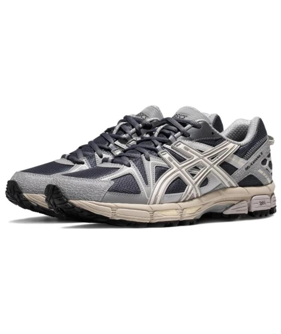 ASICS Серые текстильные низкие кроссовки / кеды, фото 2
