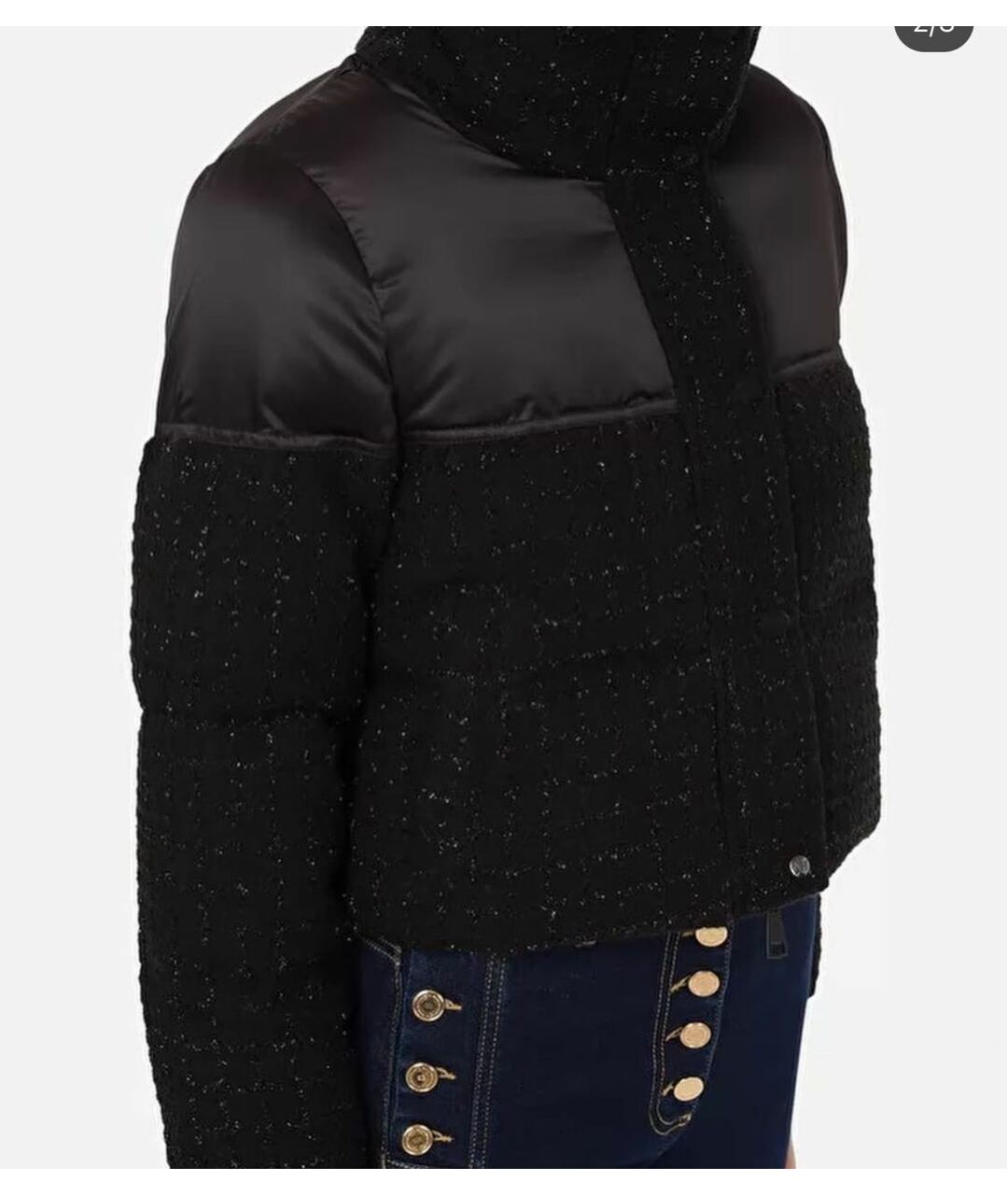 ELISABETTA FRANCHI Черный пуховик, фото 3
