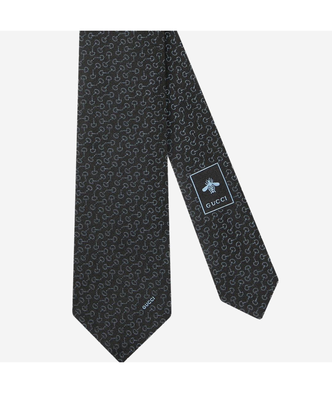 GUCCI Черный шелковый галстук, фото 3