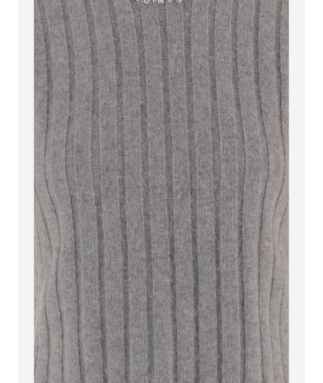 GUCCI Серый кашемировый джемпер / свитер, фото 3