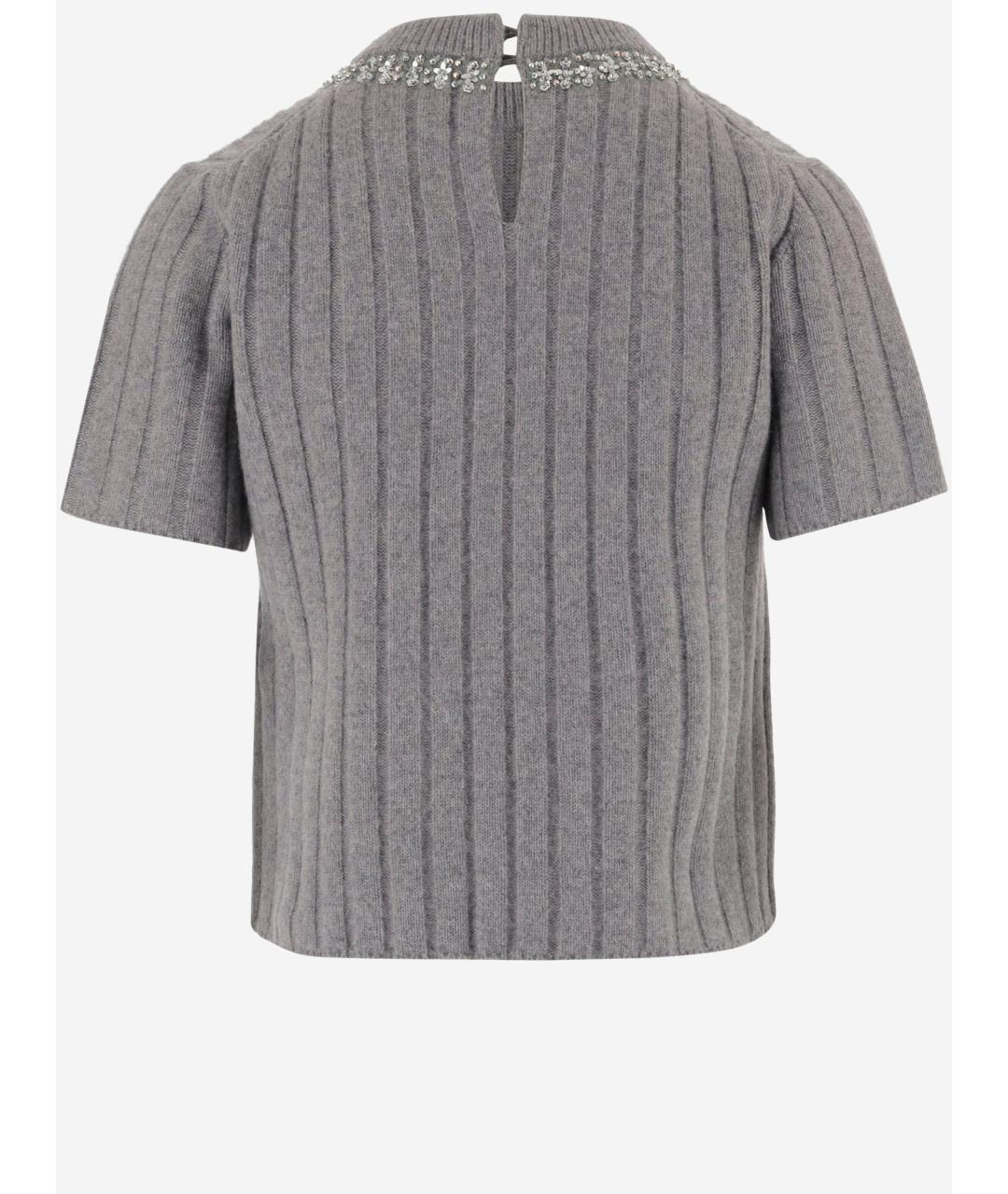 GUCCI Серый кашемировый джемпер / свитер, фото 2