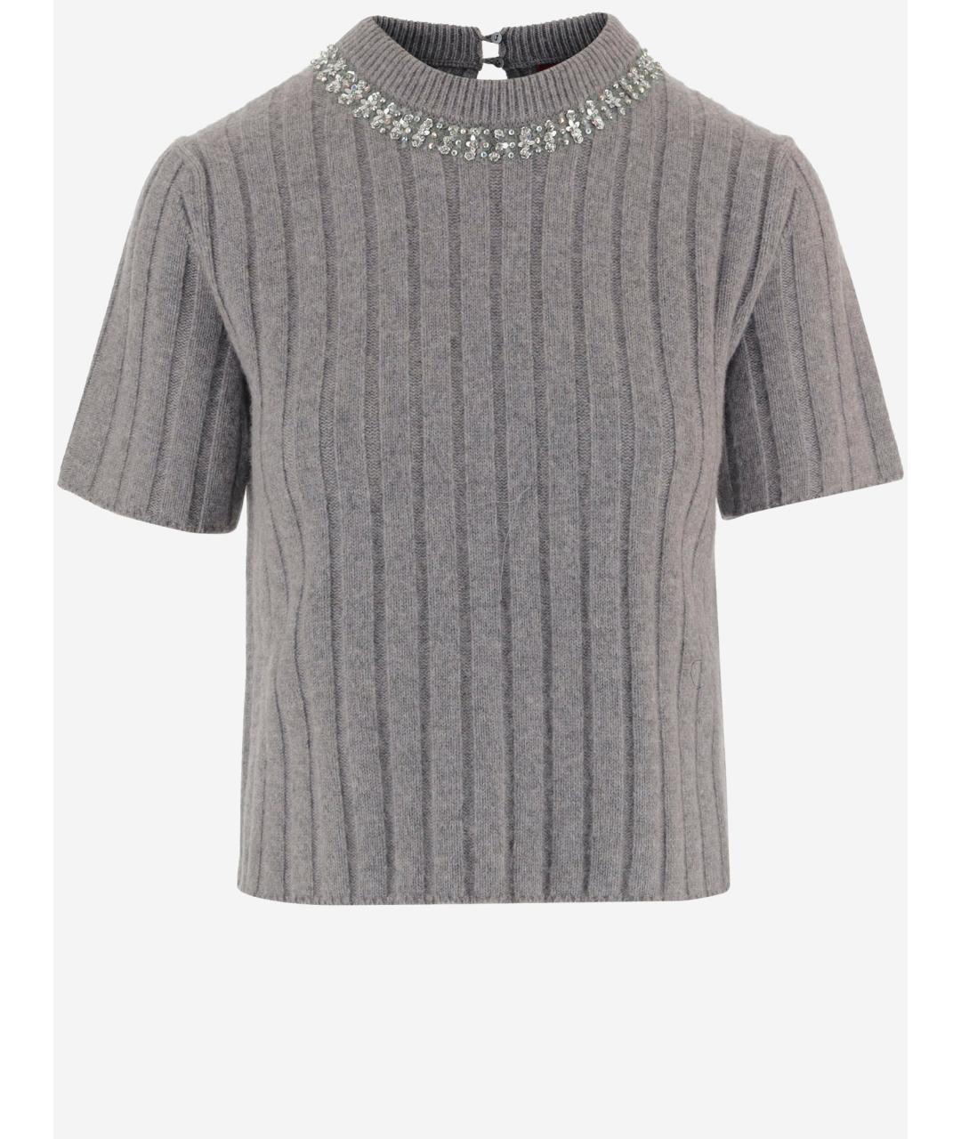 GUCCI Серый кашемировый джемпер / свитер, фото 4