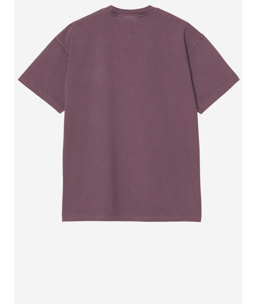 CARHARTT WIP Фиолетовая хлопковая футболка, фото 2