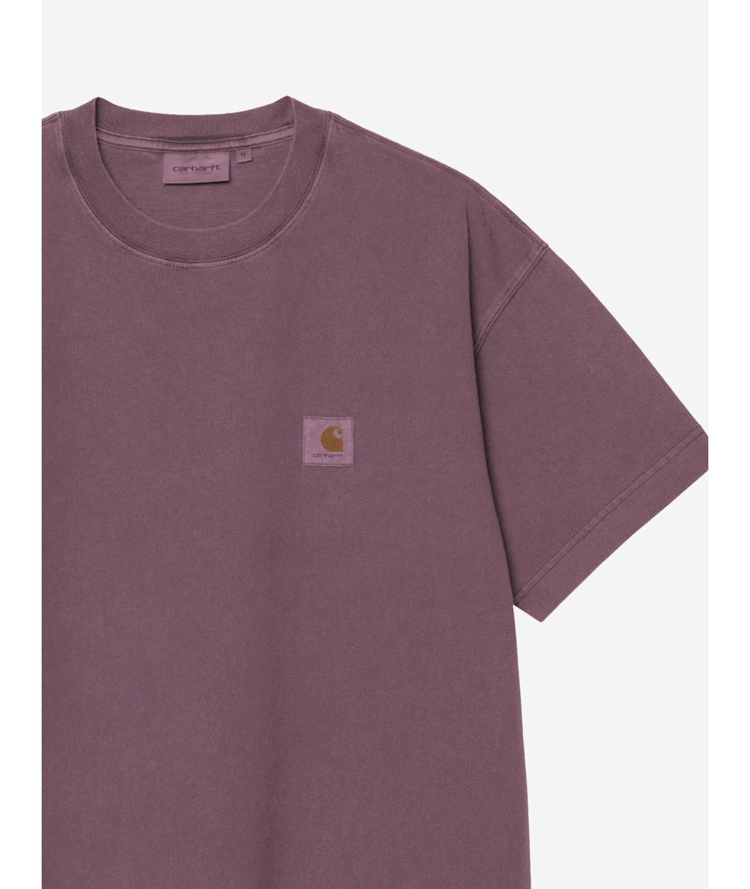 CARHARTT WIP Фиолетовая хлопковая футболка, фото 3