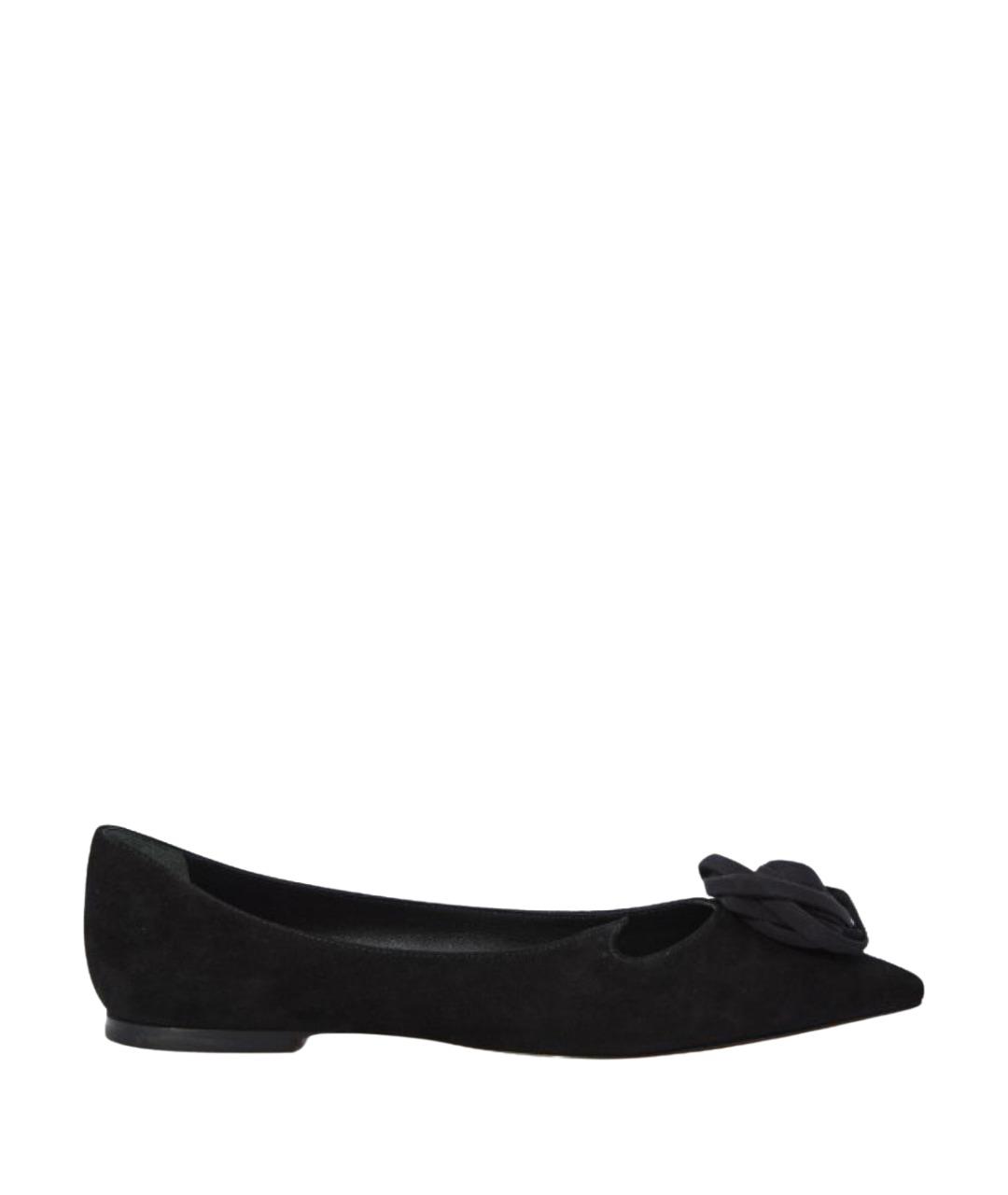 ROGER VIVIER Черные замшевые балетки, фото 1
