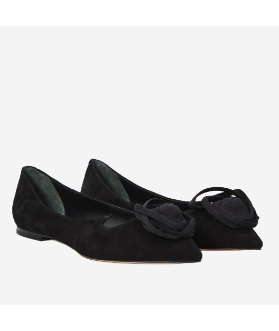 ROGER VIVIER Черные замшевые балетки, фото 2