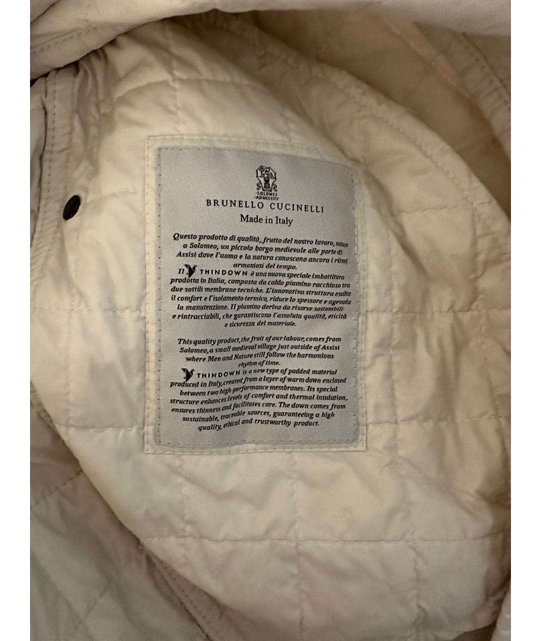 BRUNELLO CUCINELLI Белый тренч/плащ, фото 4