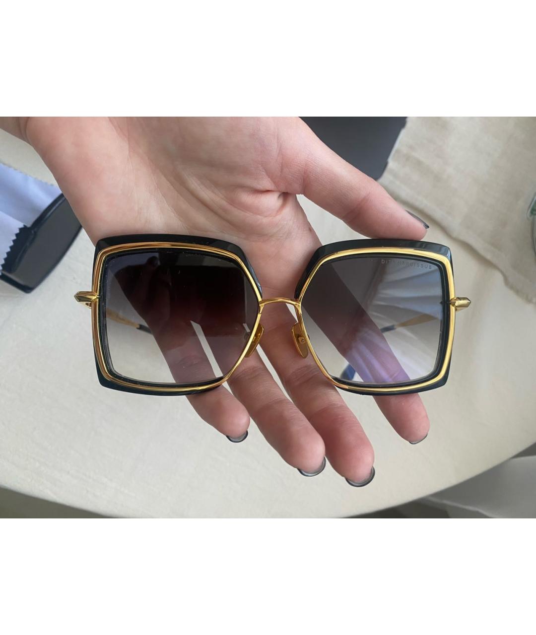 DITA Золотые металлические солнцезащитные очки, фото 7