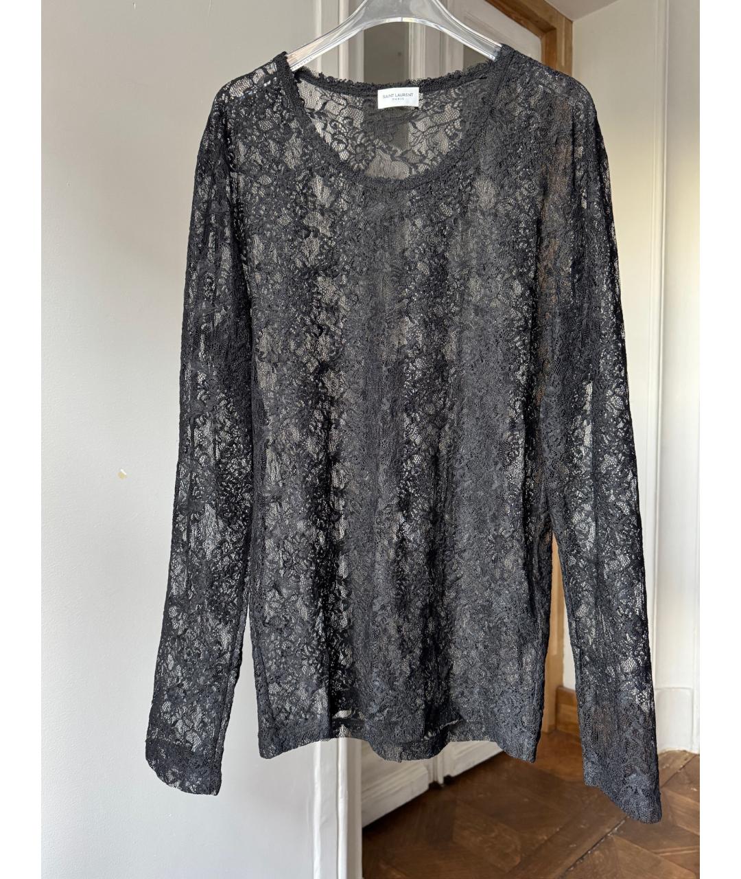 SAINT LAURENT Черная блузы, фото 7
