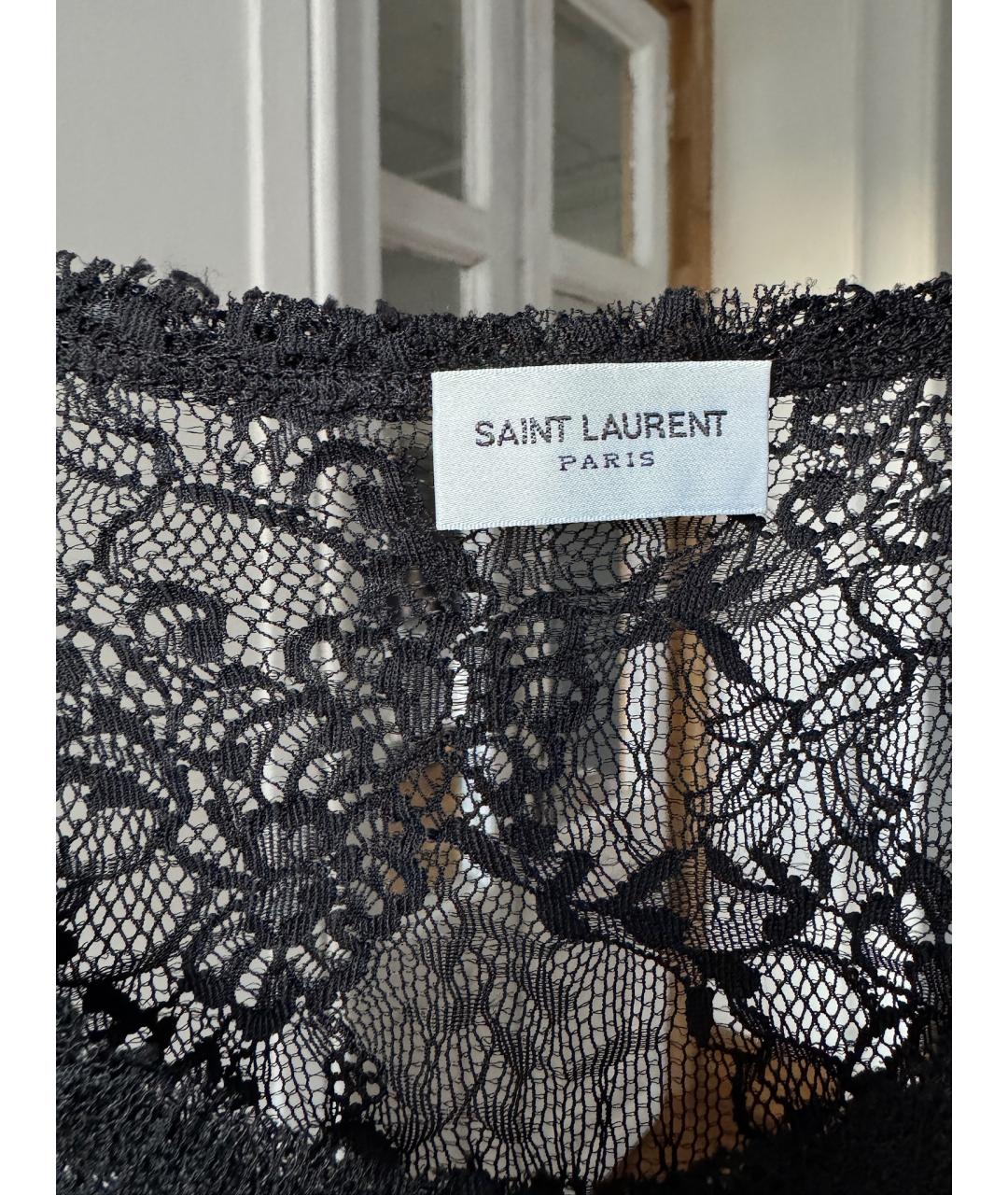 SAINT LAURENT Черная блузы, фото 4