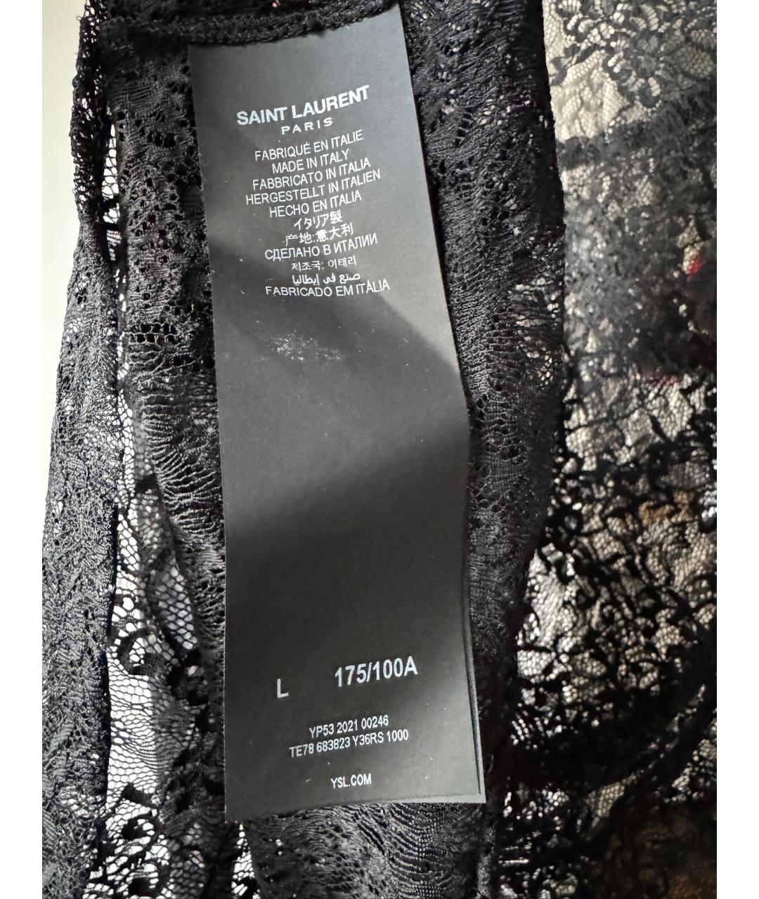 SAINT LAURENT Черная блузы, фото 5