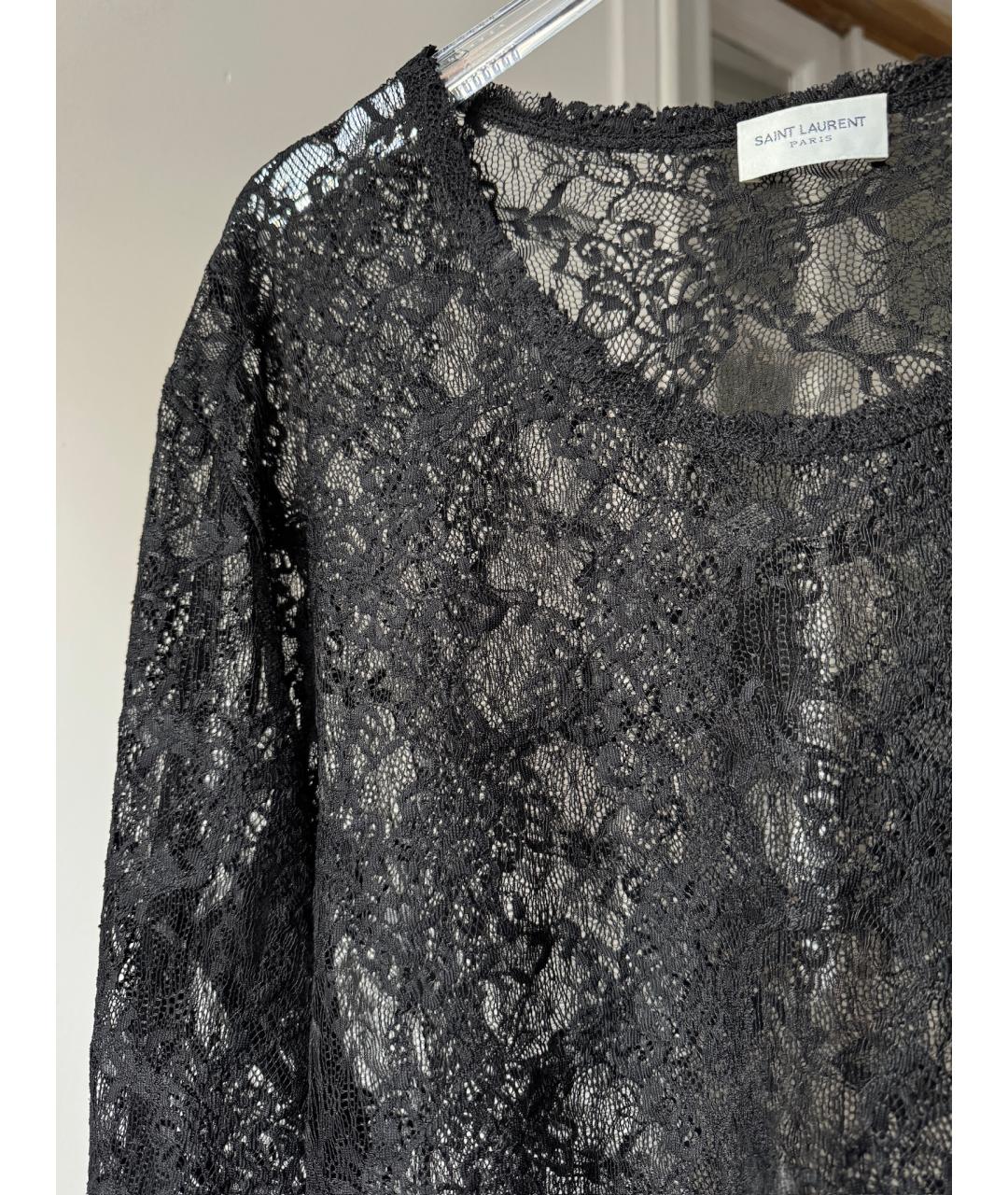 SAINT LAURENT Черная блузы, фото 2