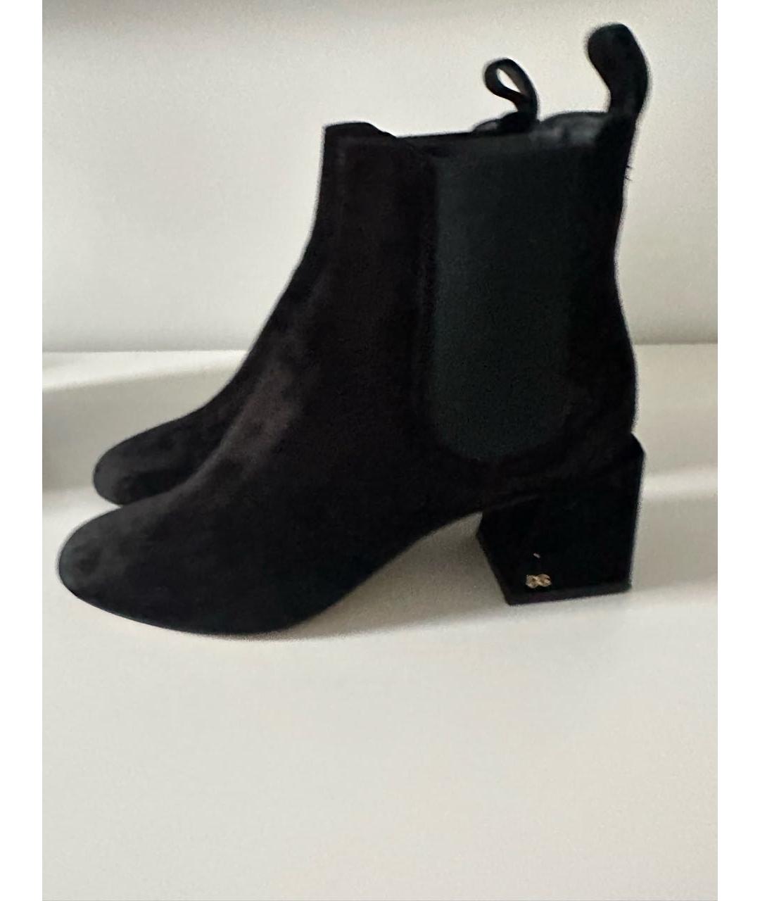 DOLCE&GABBANA Черные замшевые ботильоны, фото 8